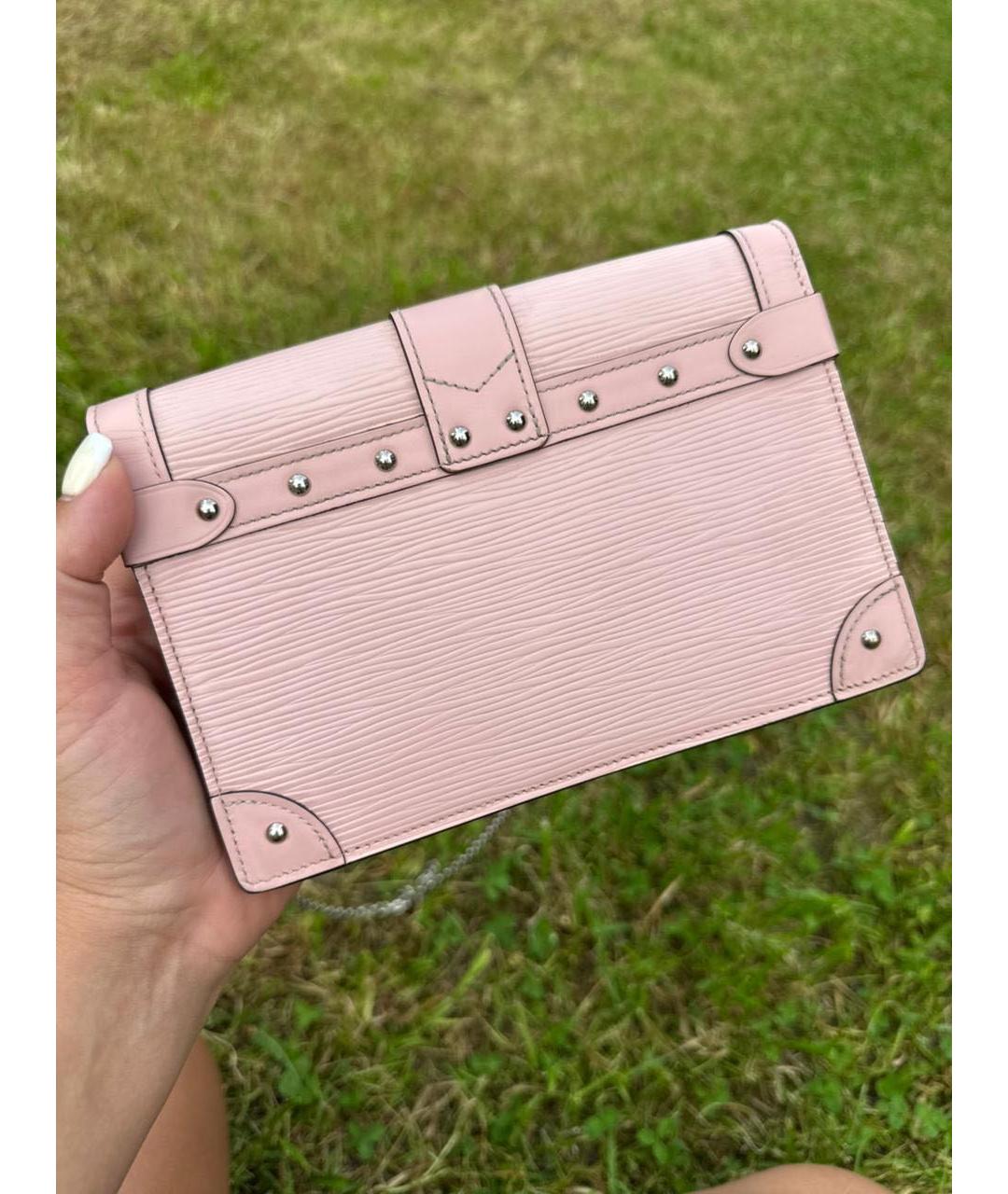 LOUIS VUITTON Розовая кожаная сумка через плечо, фото 3