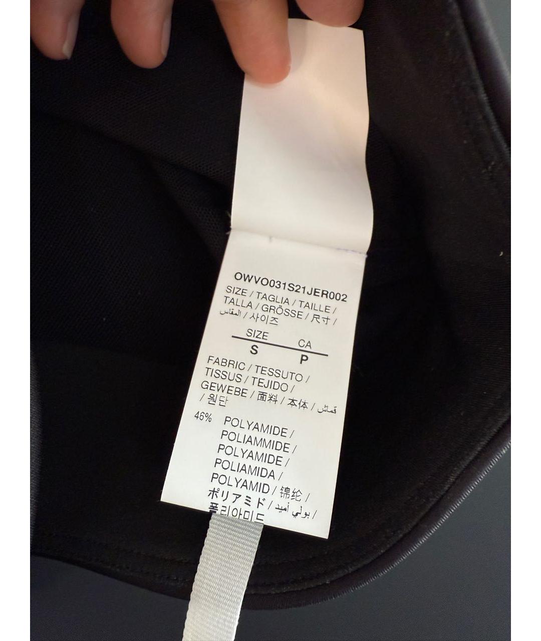 OFF-WHITE Черная полиамидовая майка, фото 4