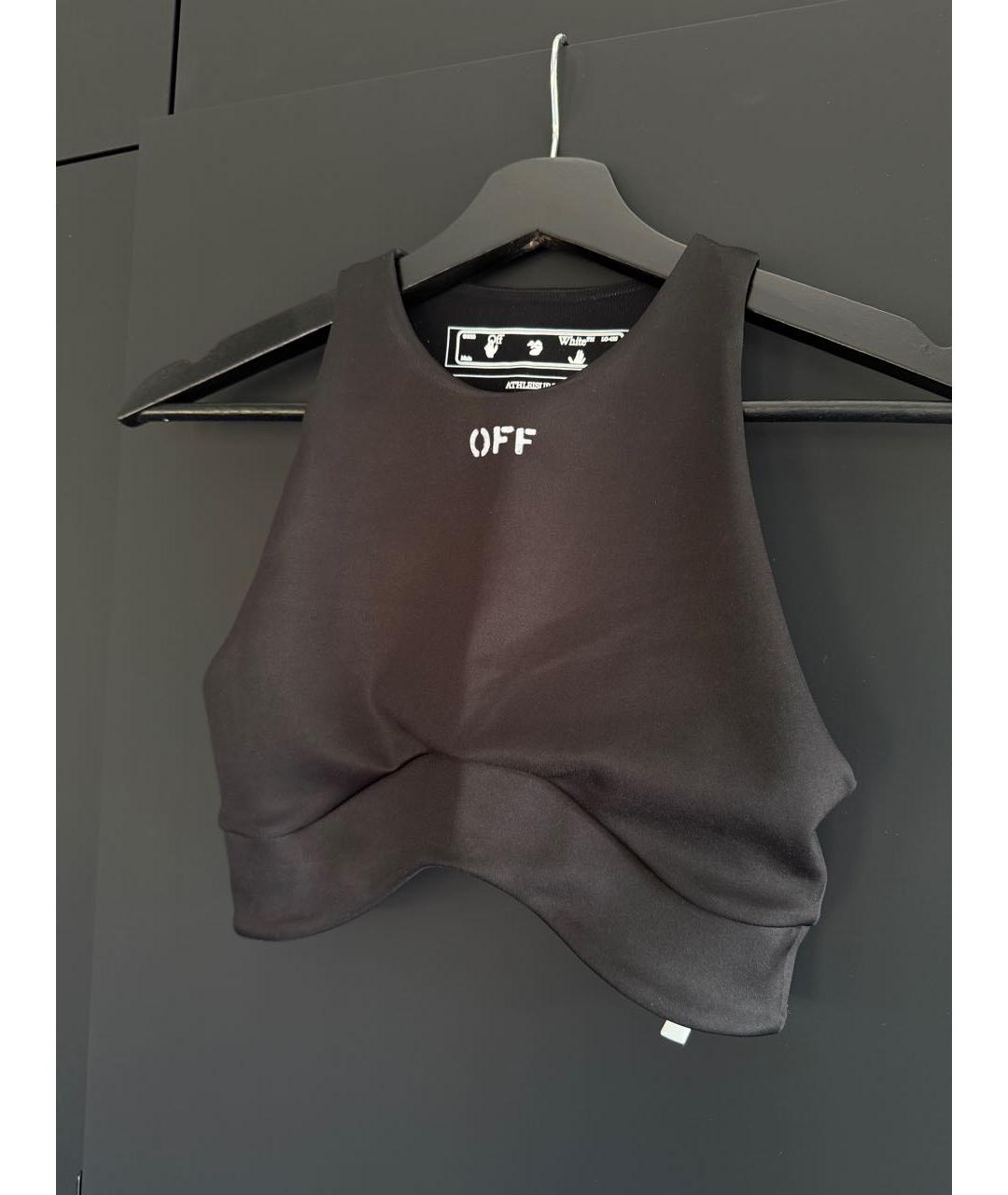 OFF-WHITE Черная полиамидовая майка, фото 2
