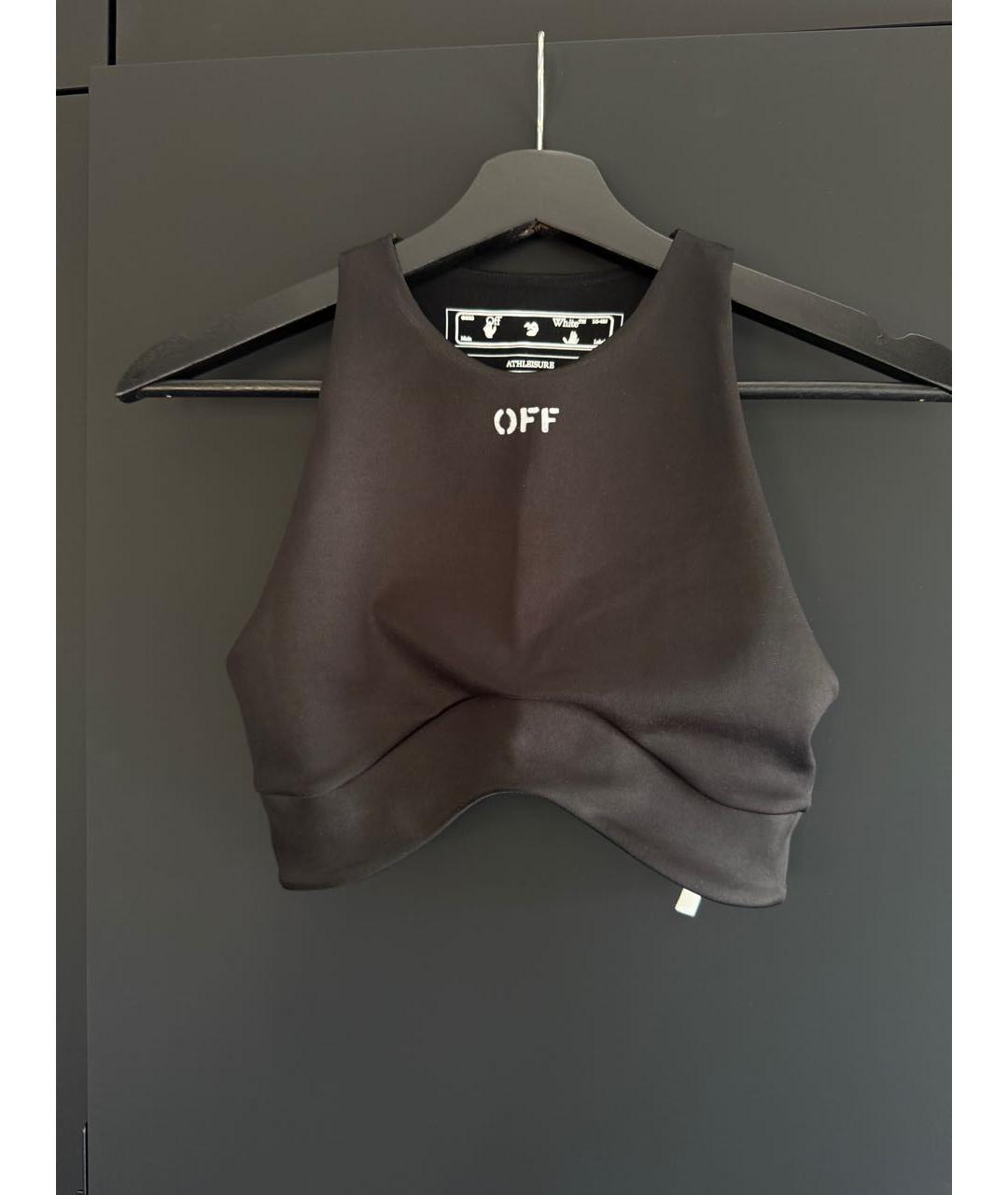 OFF-WHITE Черная полиамидовая майка, фото 6