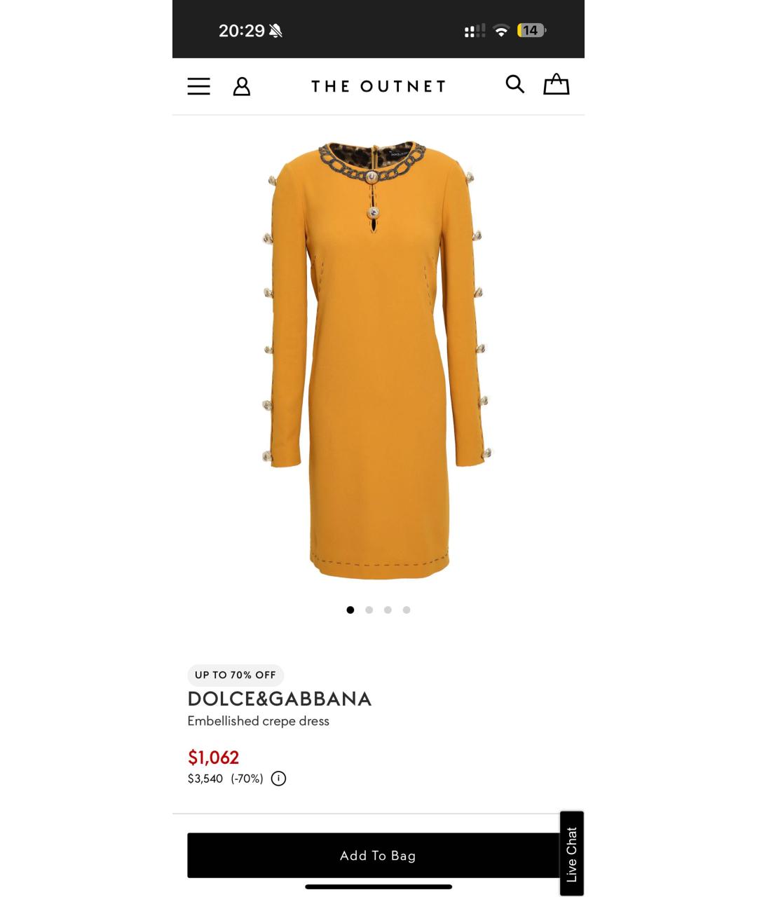 DOLCE&GABBANA Горчичное вискозное вечернее платье, фото 6