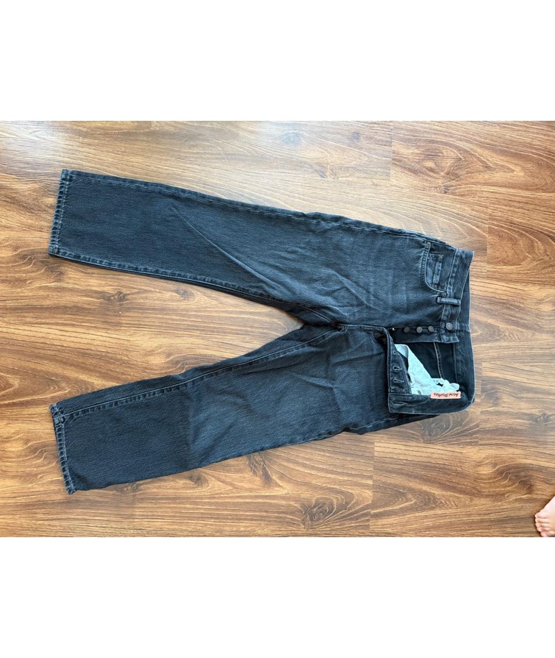 ACNE STUDIOS Черные хлопковые прямые джинсы, фото 2