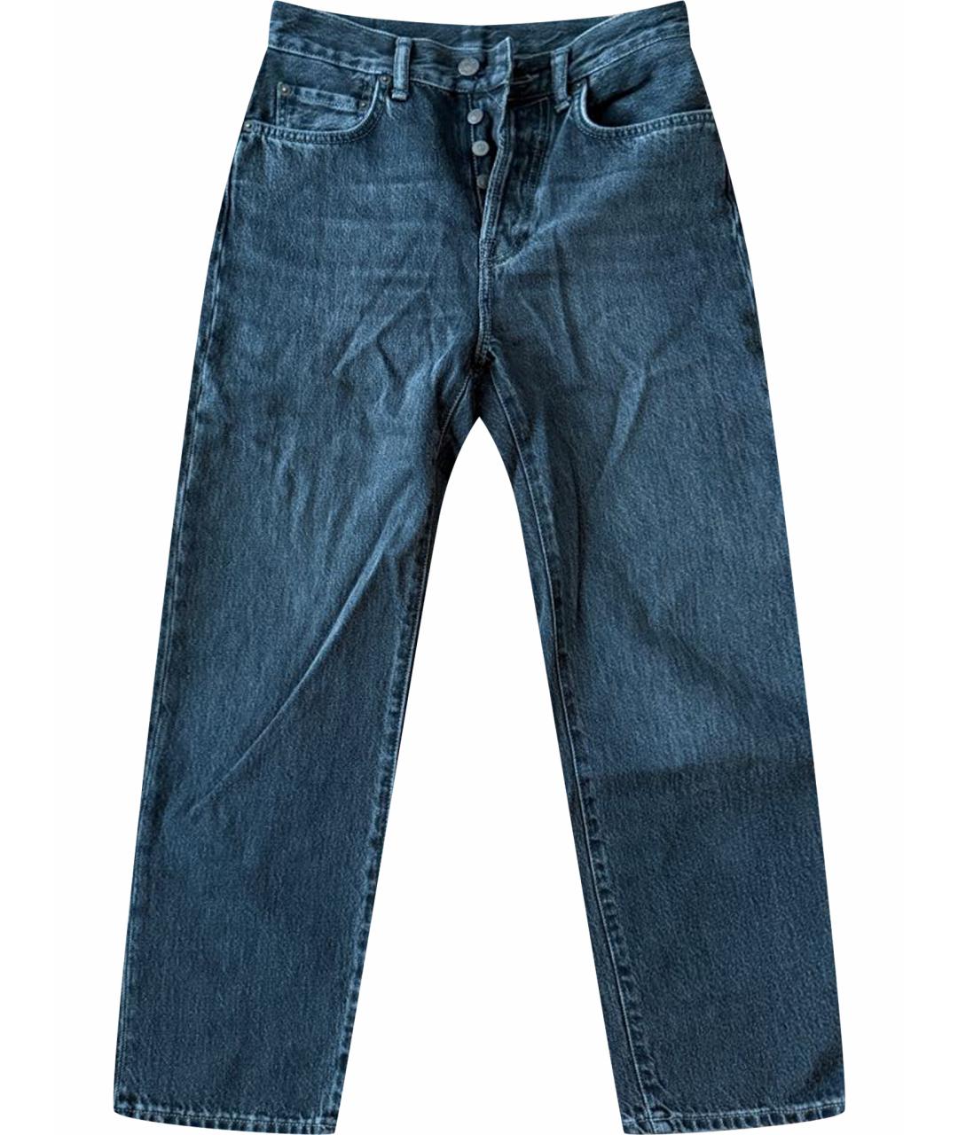 ACNE STUDIOS Черные хлопковые прямые джинсы, фото 1