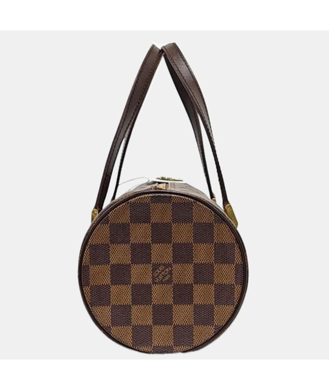 LOUIS VUITTON Коричневая кожаная сумка с короткими ручками, фото 2