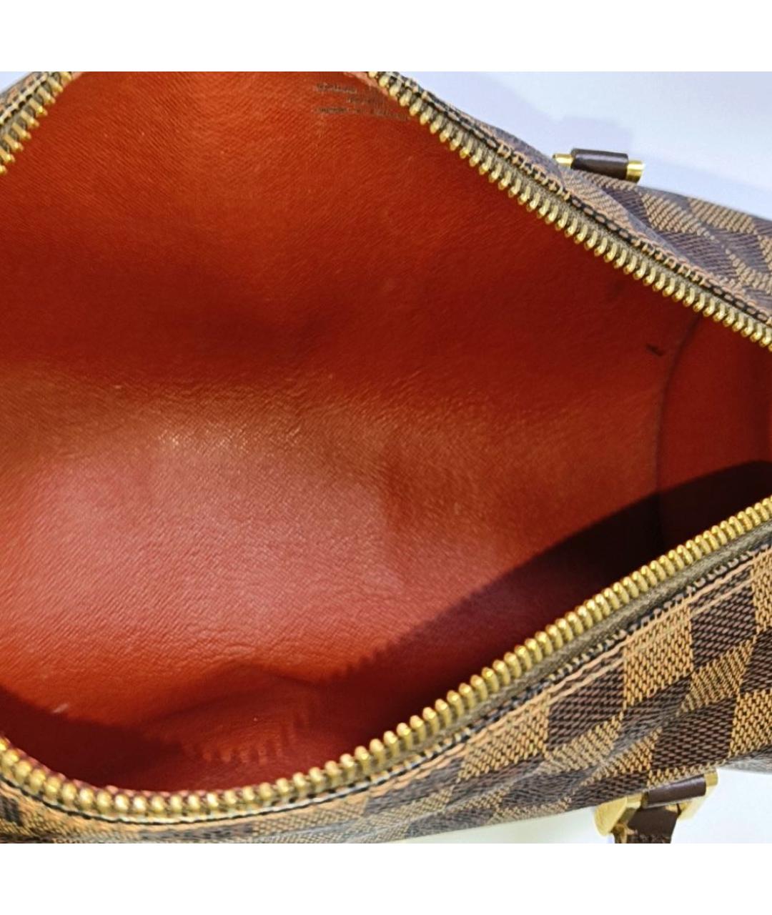 LOUIS VUITTON Коричневая кожаная сумка с короткими ручками, фото 6