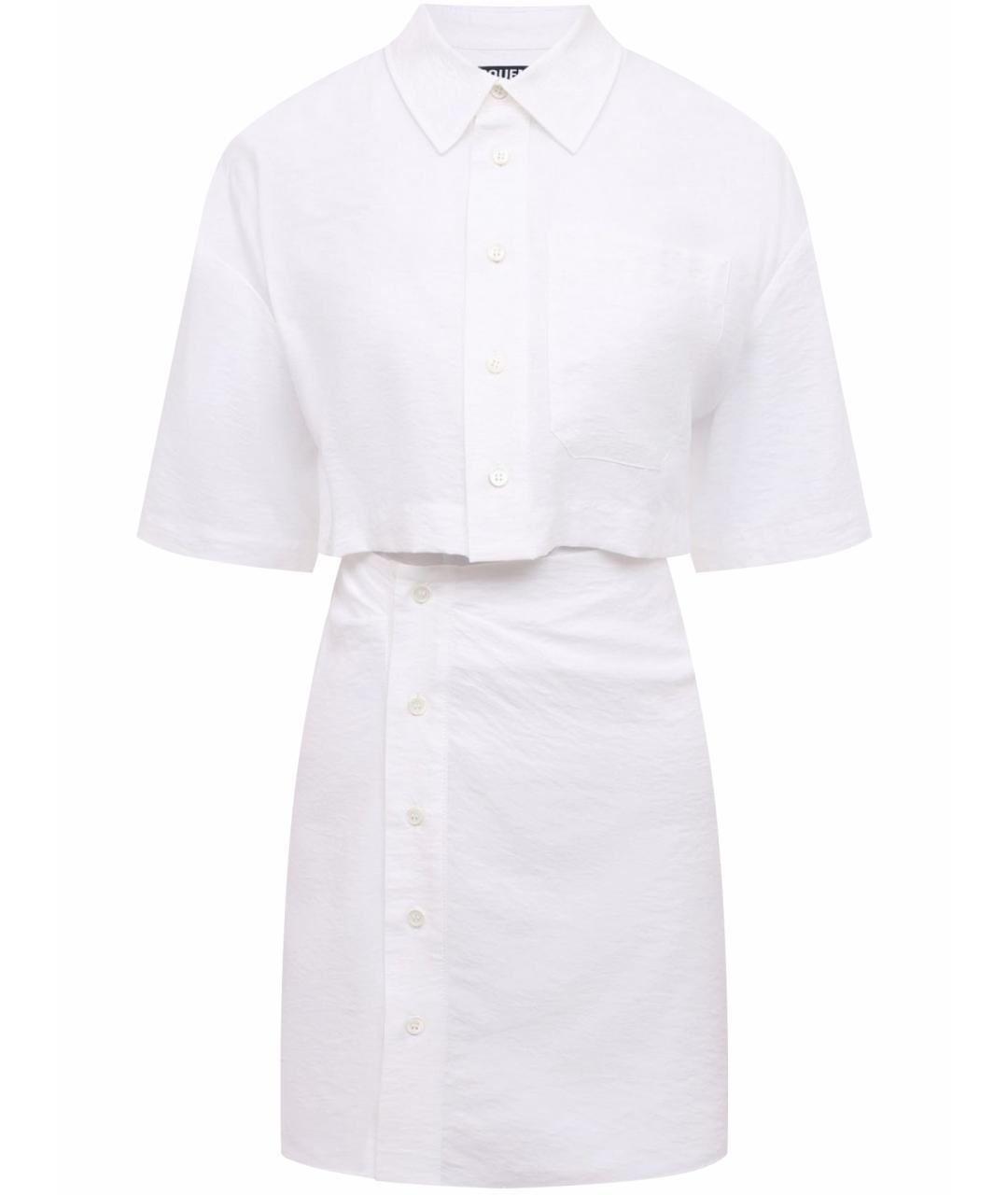 JACQUEMUS Белое вискозное повседневное платье, фото 1