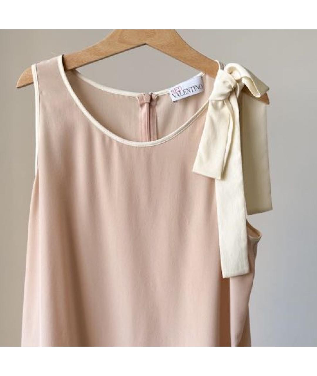 RED VALENTINO Розовая шелковая блузы, фото 3