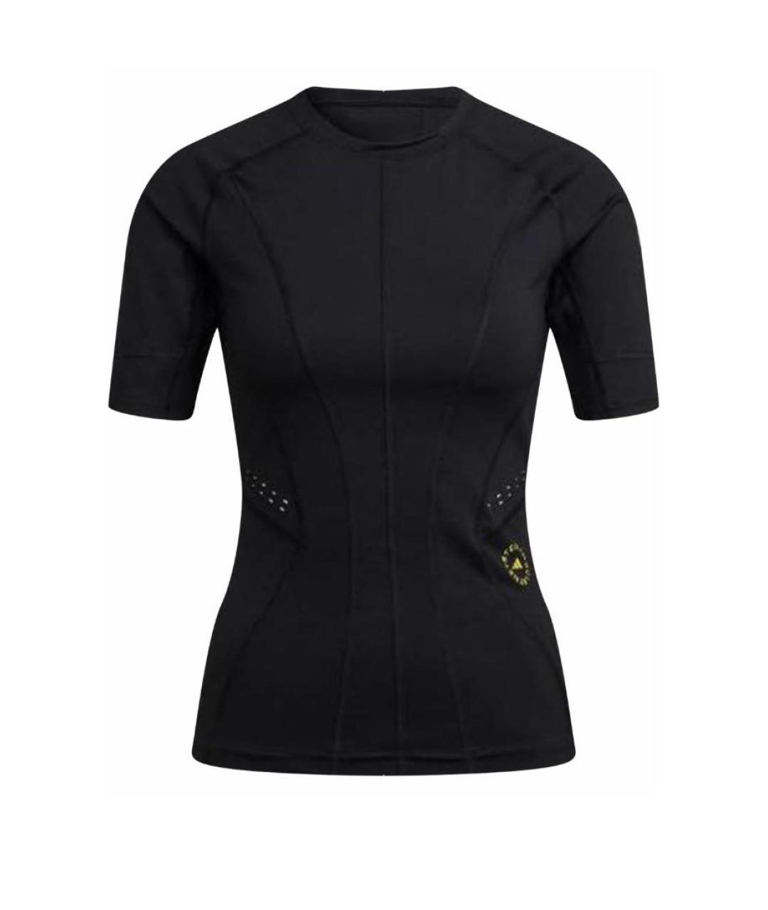 ADIDAS BY STELLA MCCARTNEY Черная хлопко-эластановая футболка, фото 9