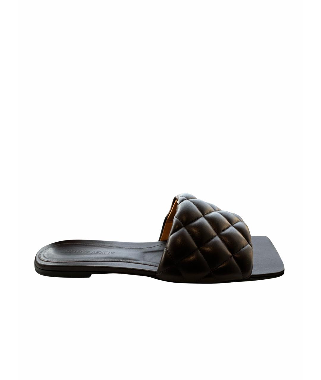 BOTTEGA VENETA Коричневые кожаные сандалии, фото 1