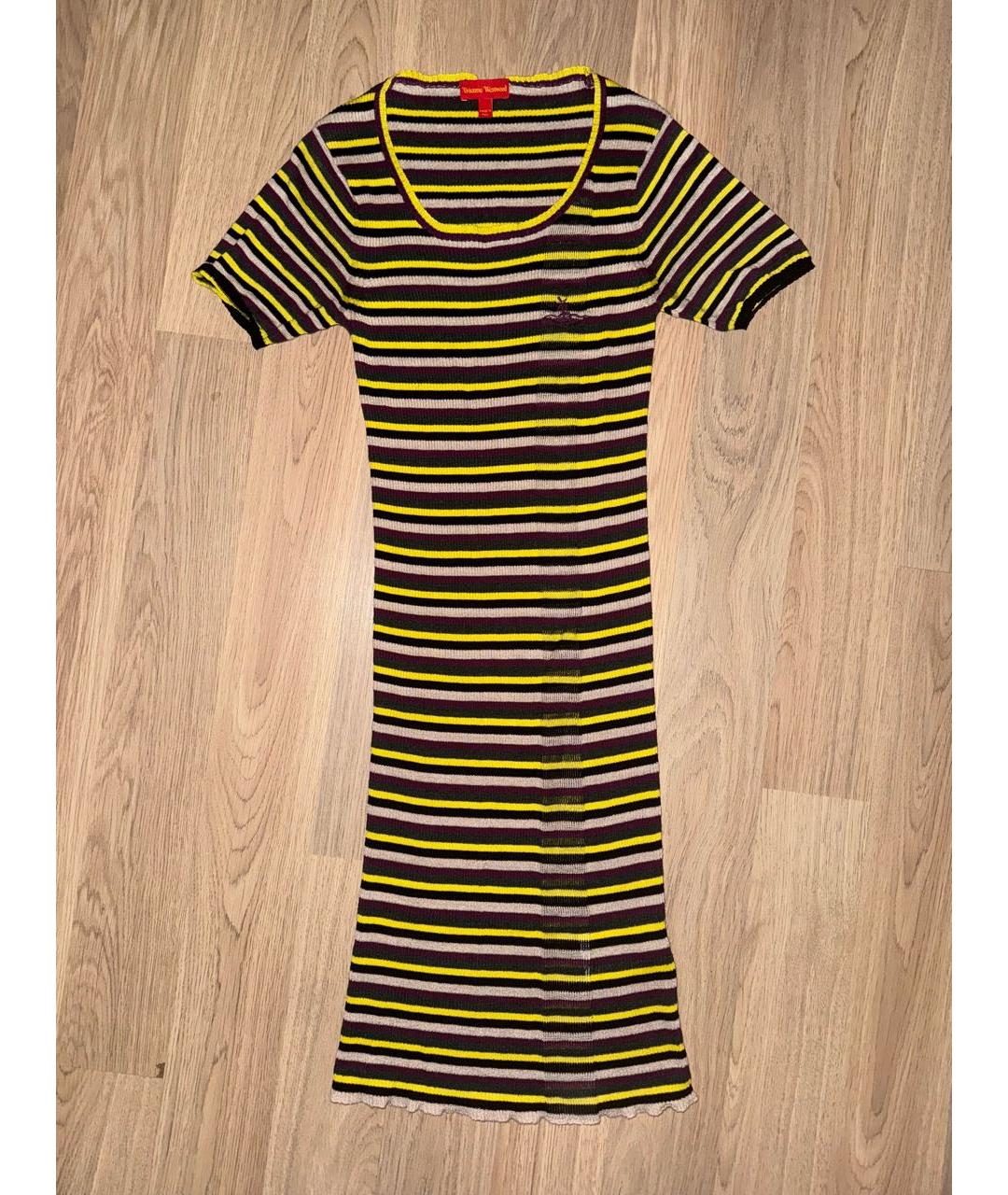 VIVIENNE WESTWOOD Мульти хлопковое повседневное платье, фото 3