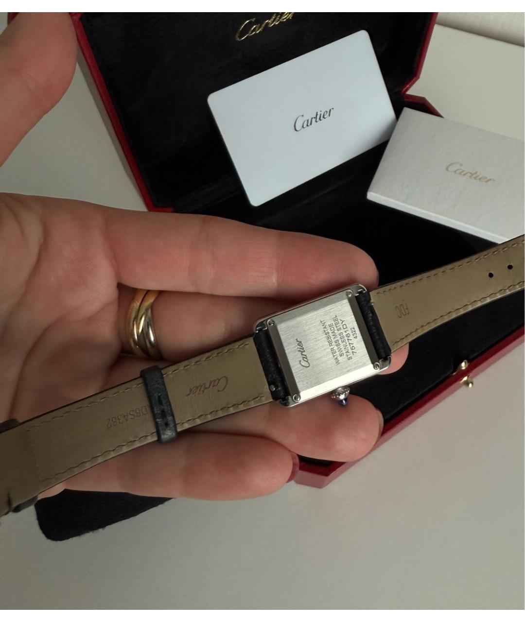 CARTIER Серебряные с серебряным покрытием часы, фото 4
