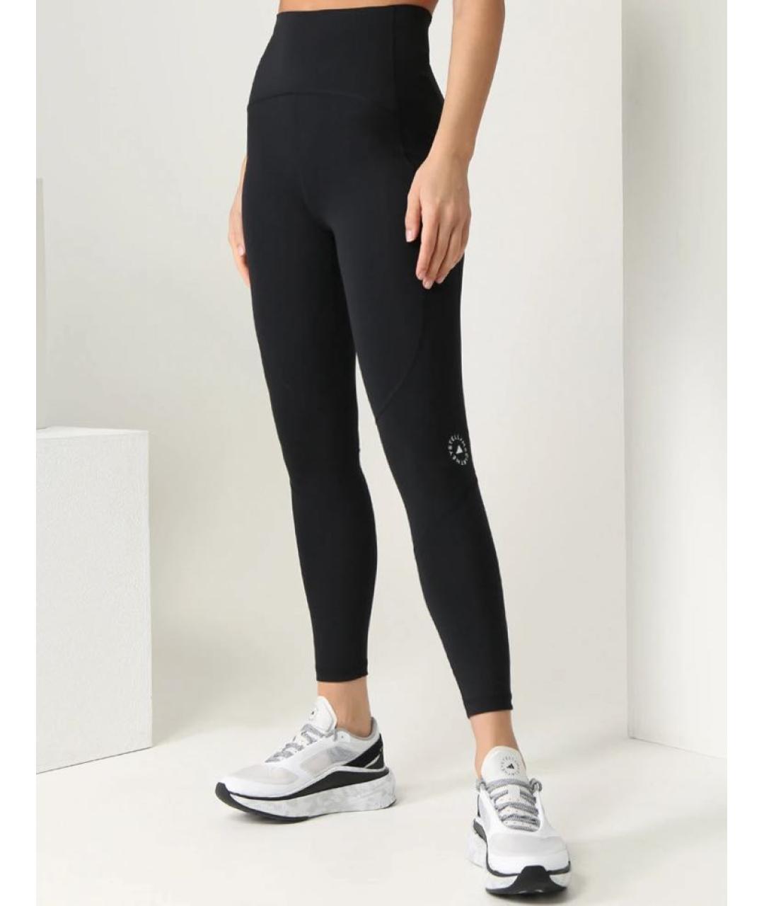 ADIDAS BY STELLA MCCARTNEY Черные хлопко-эластановые леггинсы и велосипедки, фото 8