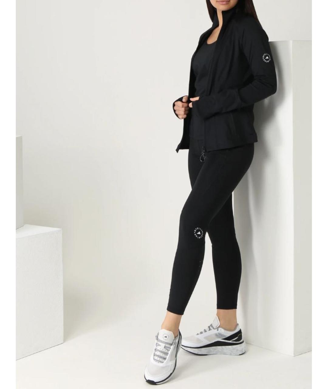ADIDAS BY STELLA MCCARTNEY Черные хлопко-эластановые леггинсы и велосипедки, фото 4