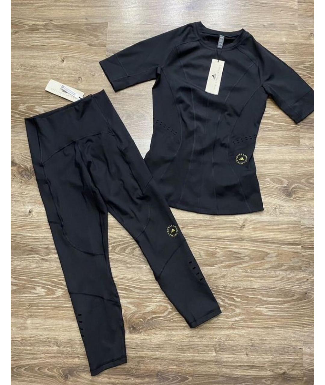 ADIDAS BY STELLA MCCARTNEY Черные хлопко-эластановые леггинсы и велосипедки, фото 8