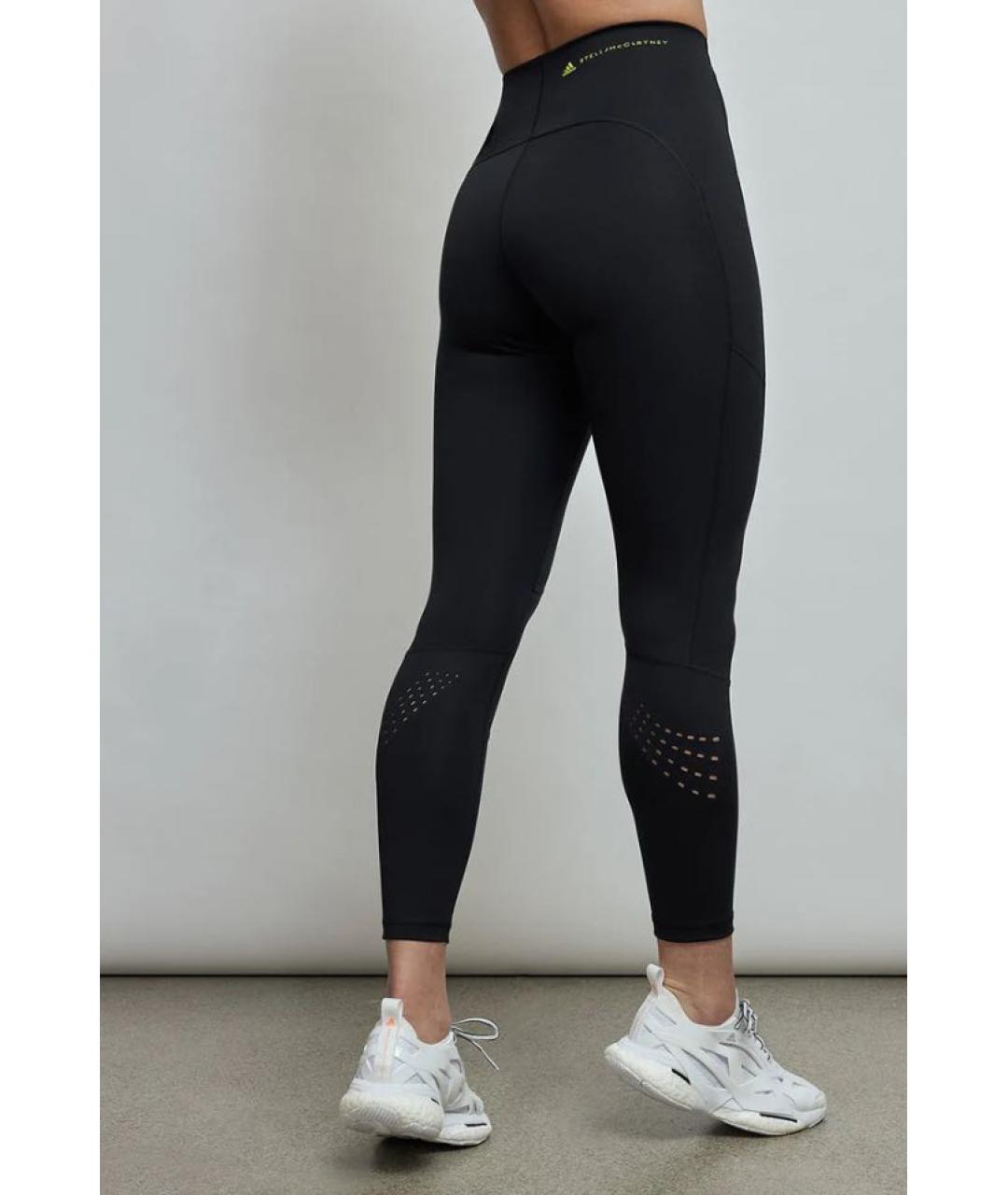 ADIDAS BY STELLA MCCARTNEY Черные хлопко-эластановые леггинсы и велосипедки, фото 7