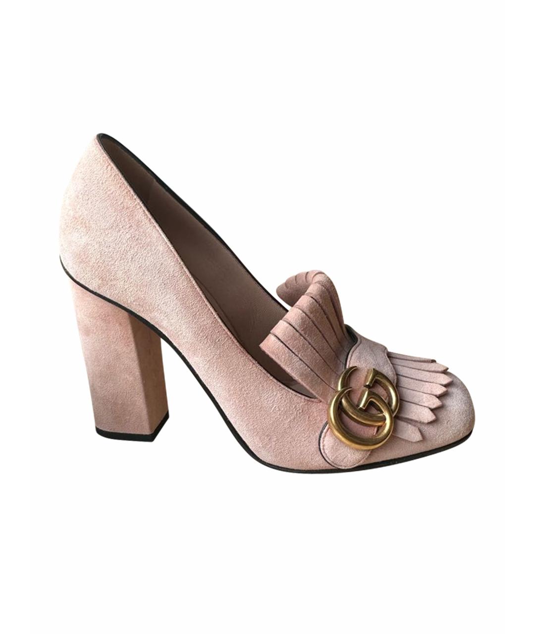GUCCI Розовые замшевые туфли, фото 1