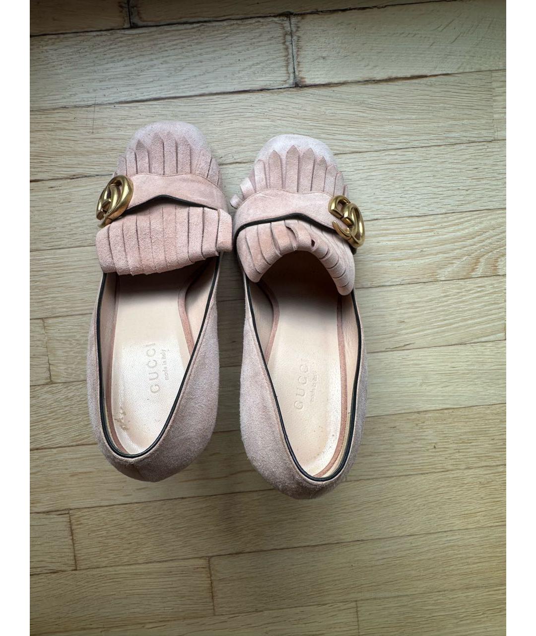 GUCCI Розовые замшевые туфли, фото 3