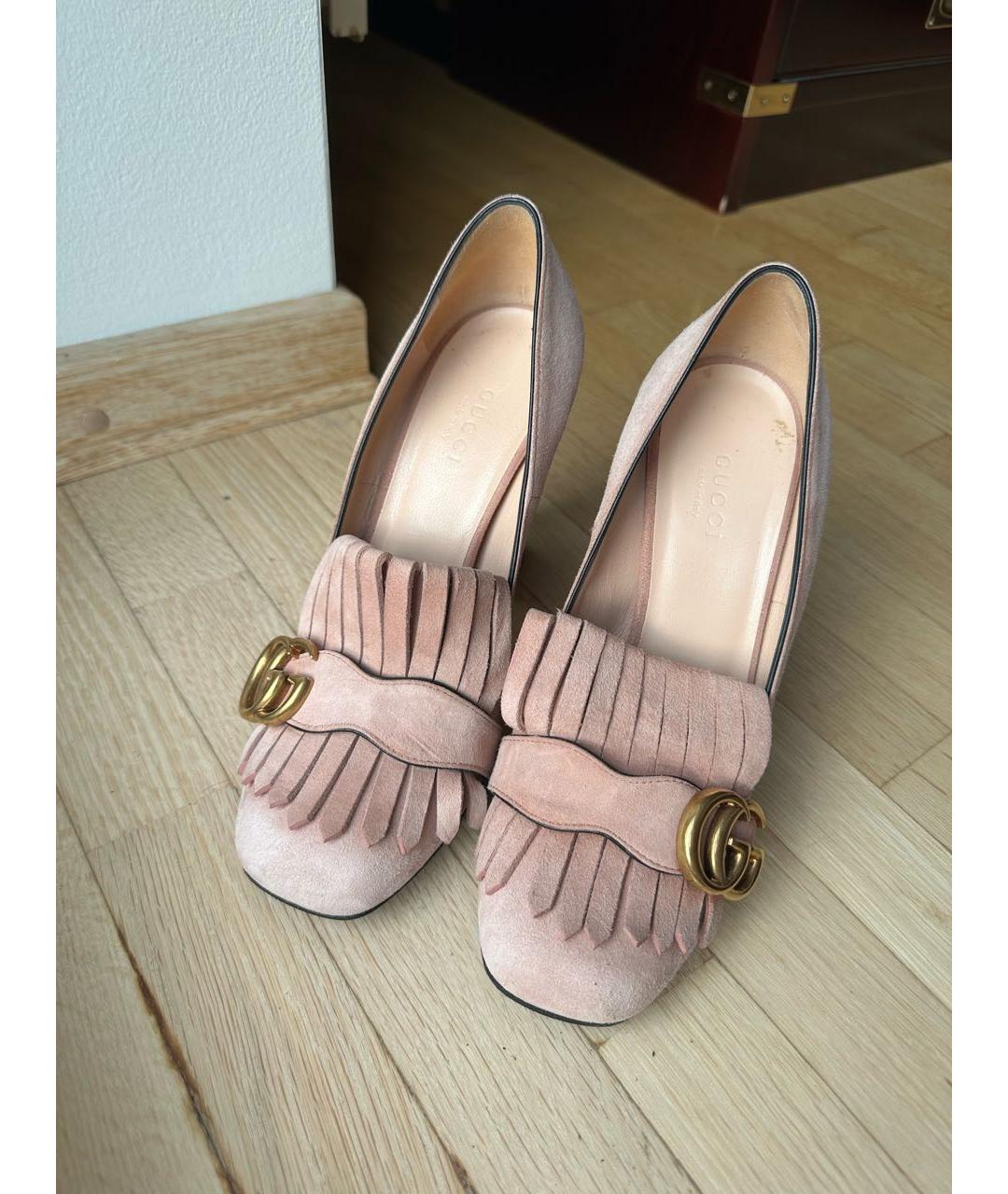 GUCCI Розовые замшевые туфли, фото 2