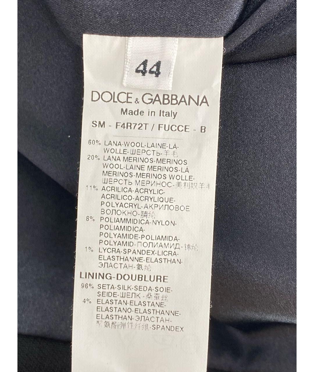 DOLCE&GABBANA Черная шерстяная юбка мини, фото 5