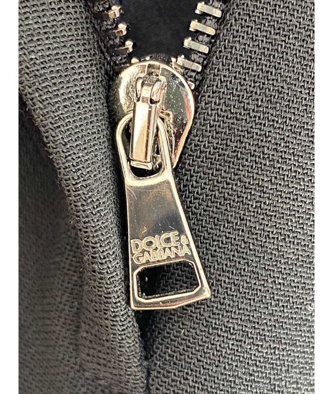 DOLCE&GABBANA Черная шерстяная юбка мини, фото 4