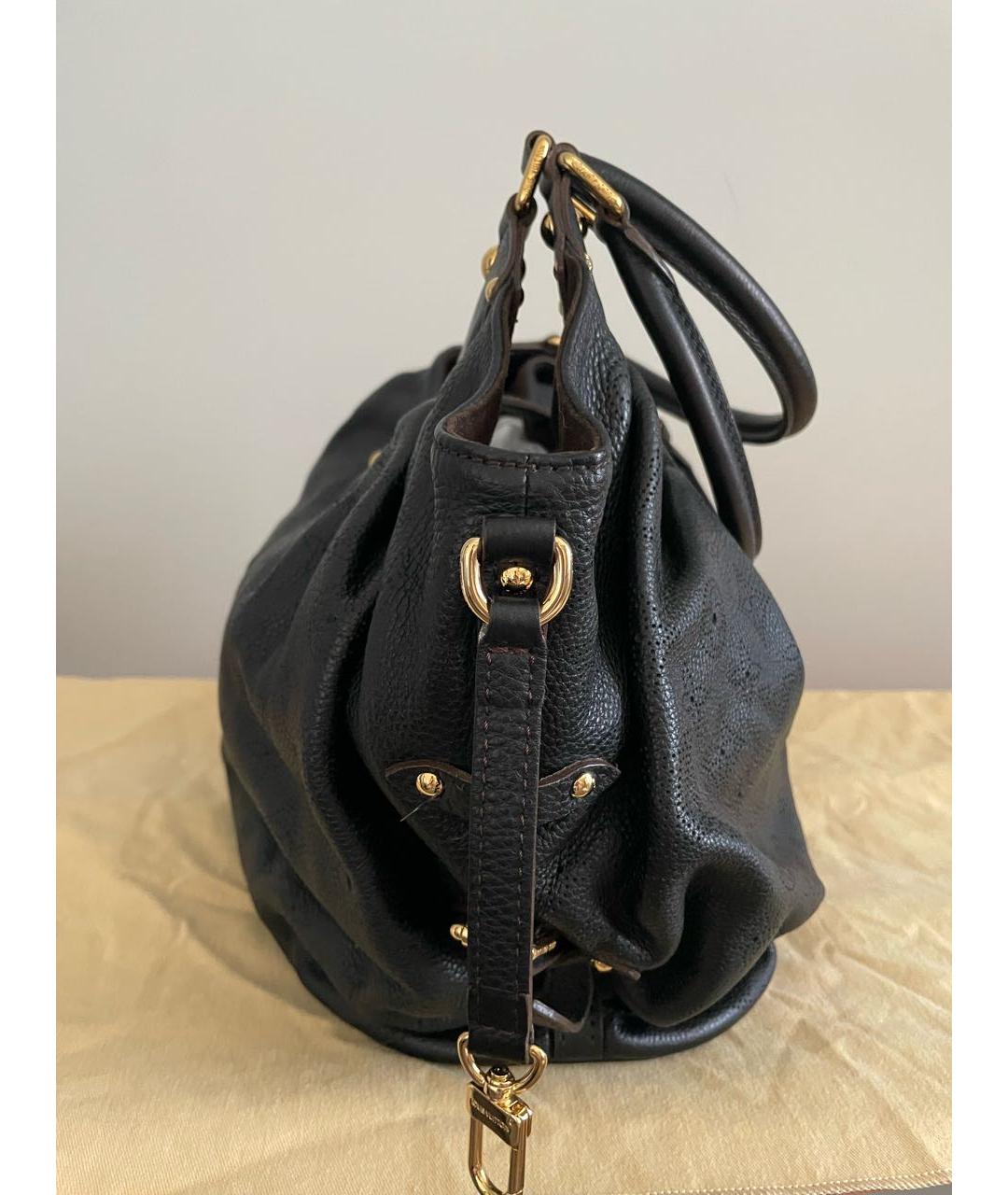 LOUIS VUITTON Черная кожаная сумка тоут, фото 2