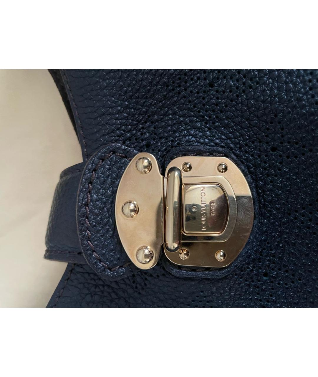 LOUIS VUITTON Черная кожаная сумка тоут, фото 6