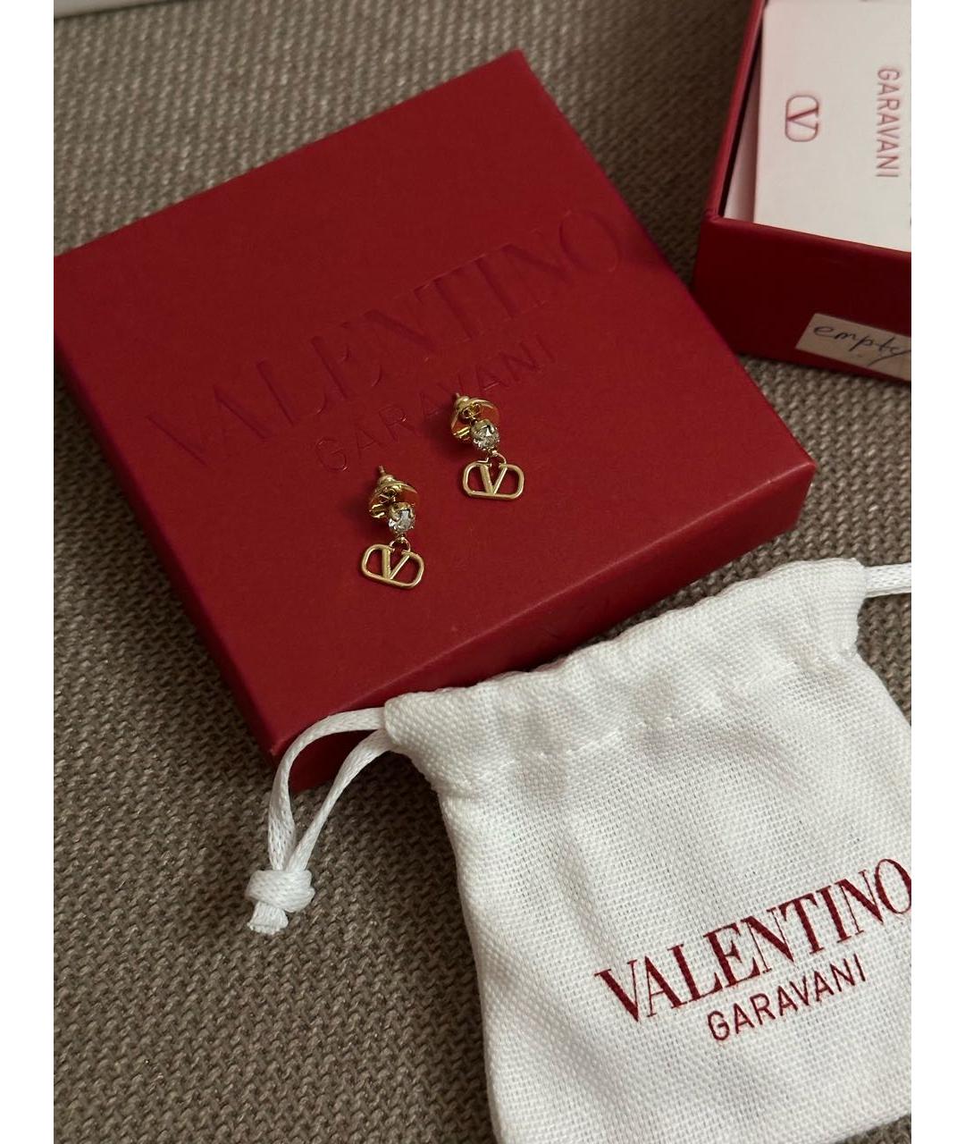 VALENTINO Золотые металлические серьги, фото 2