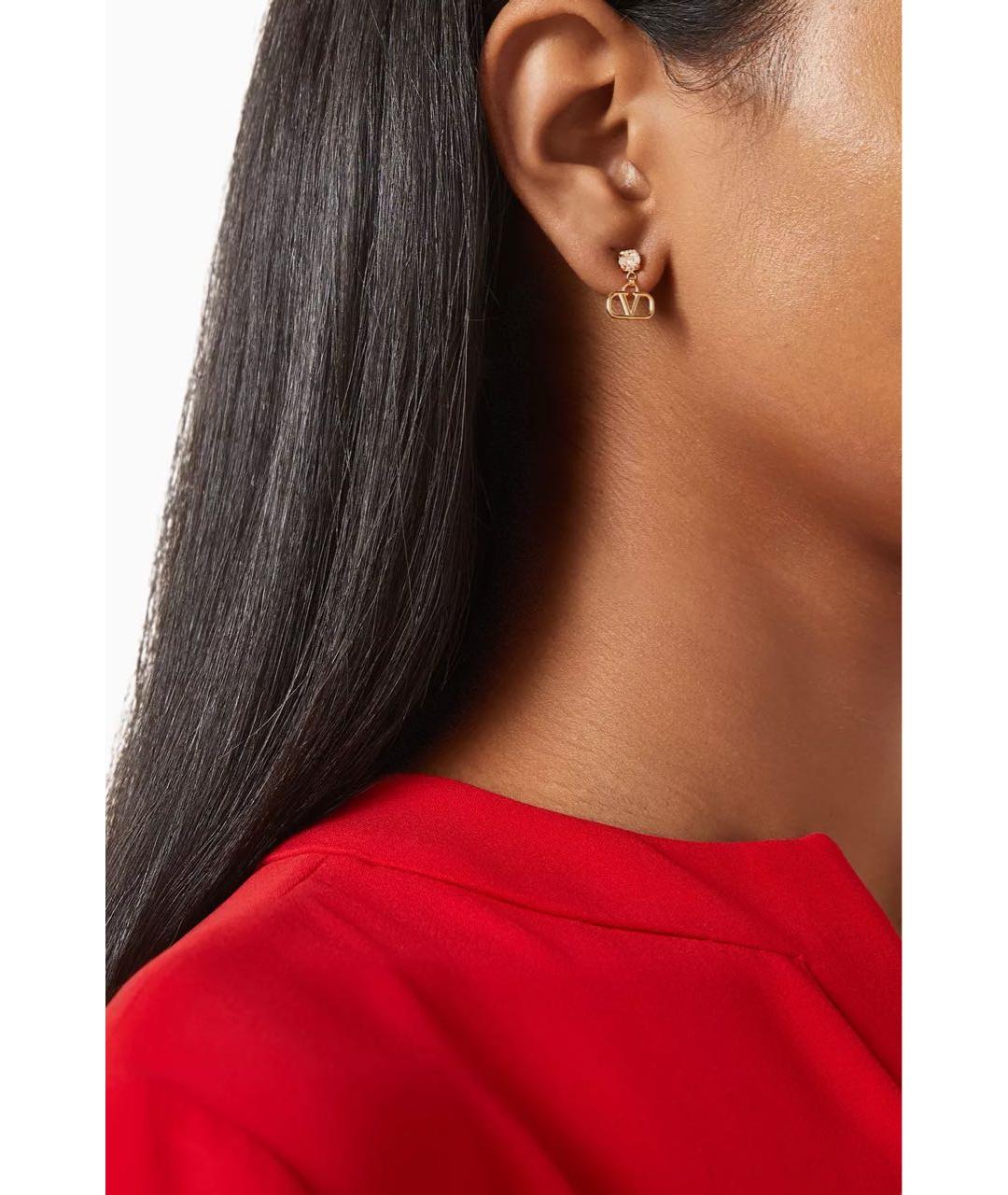 VALENTINO Золотые металлические серьги, фото 4