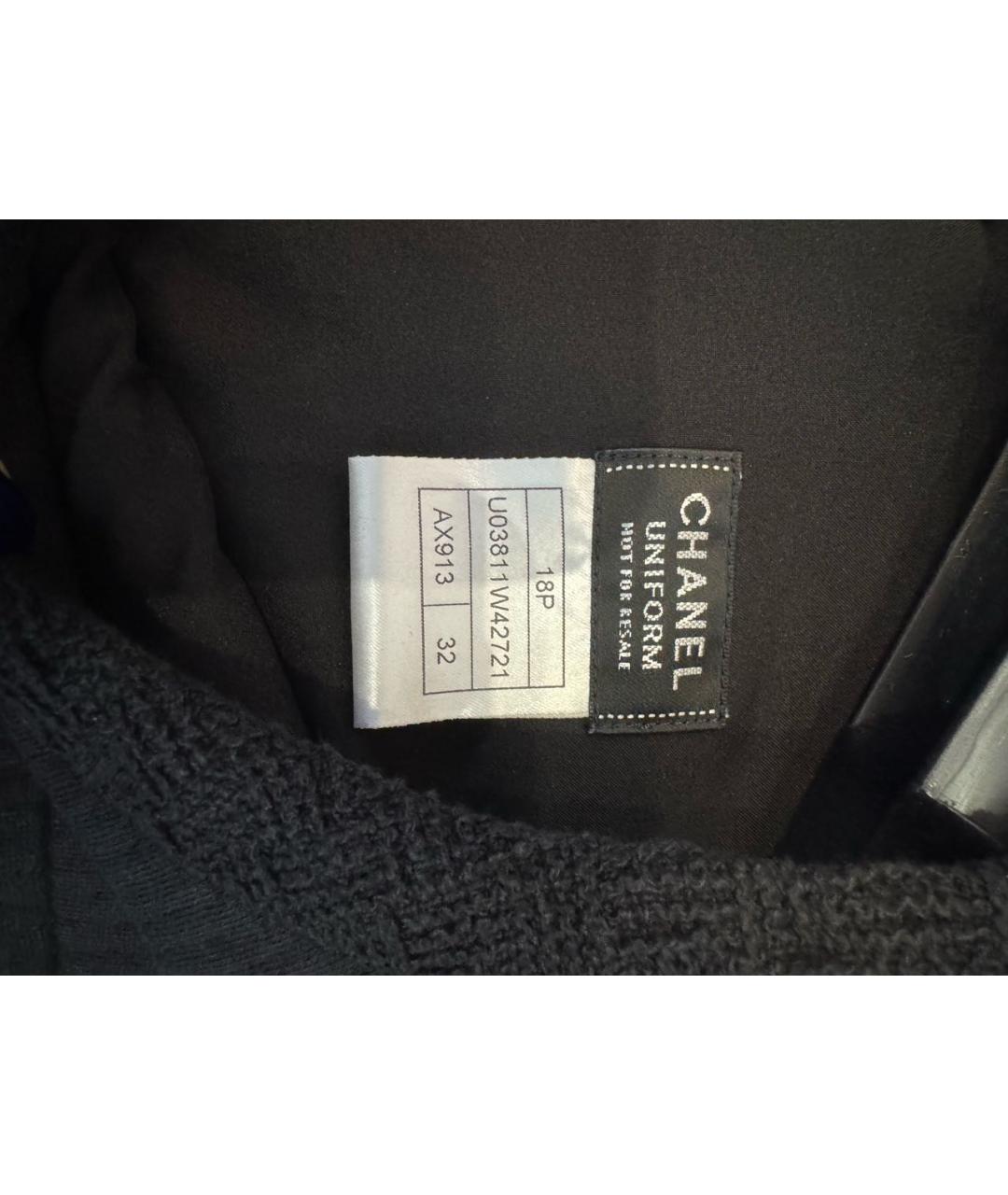 CHANEL Темно-синее хлопковое повседневное платье, фото 3