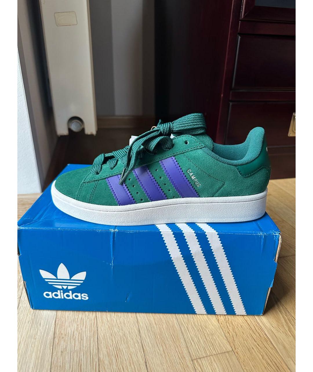 ADIDAS Зеленые замшевые кеды, фото 5