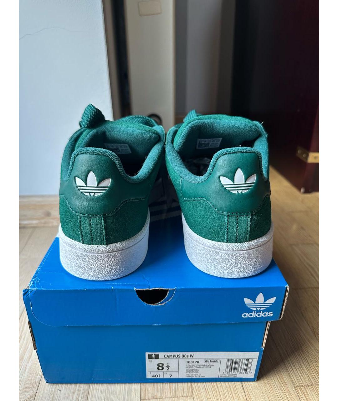 ADIDAS Зеленые замшевые кеды, фото 4