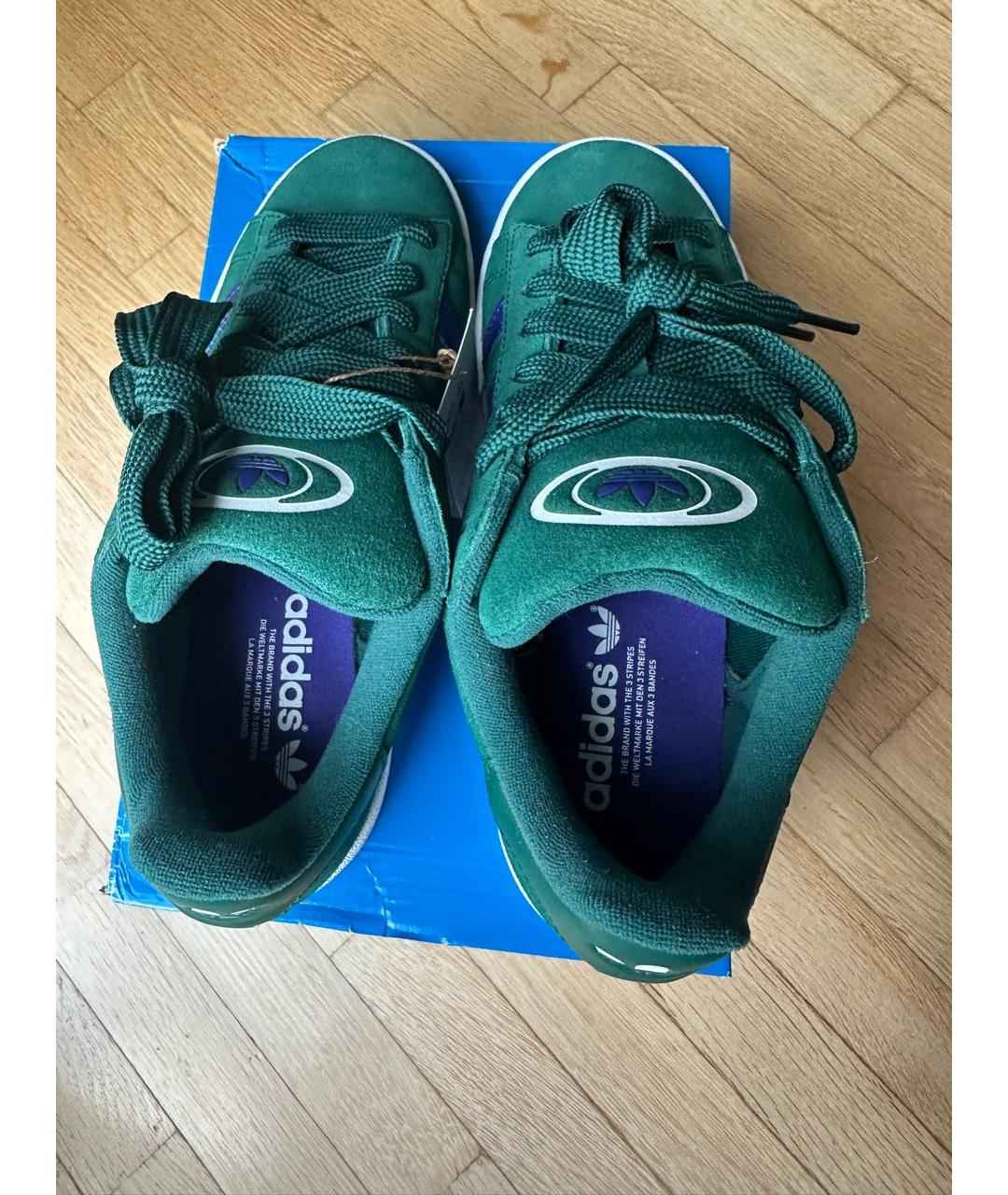 ADIDAS Зеленые замшевые кеды, фото 3