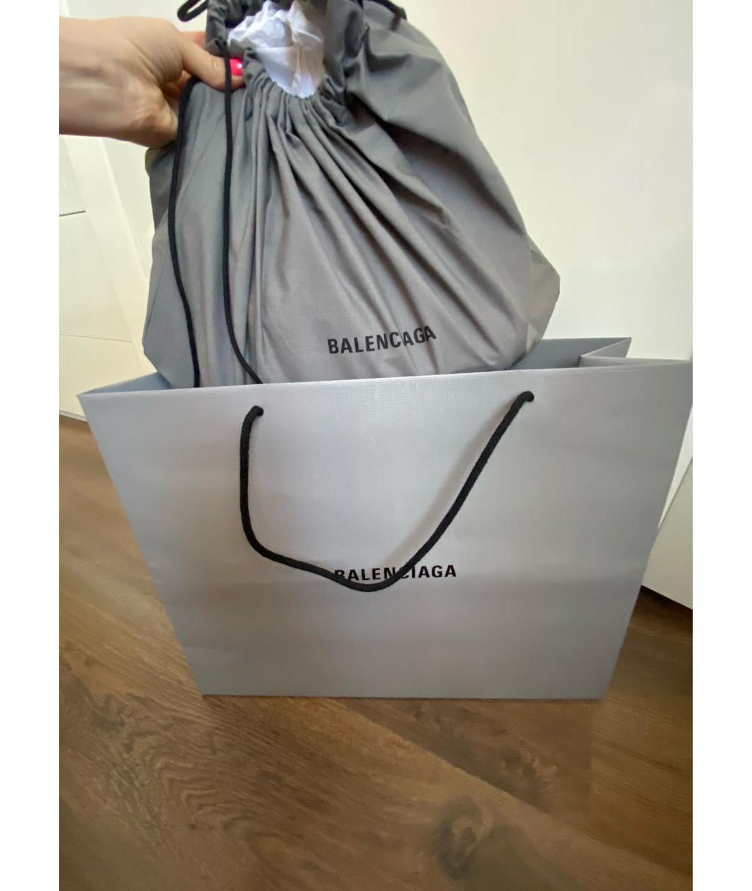 BALENCIAGA Черная кожаная поясная сумка, фото 7