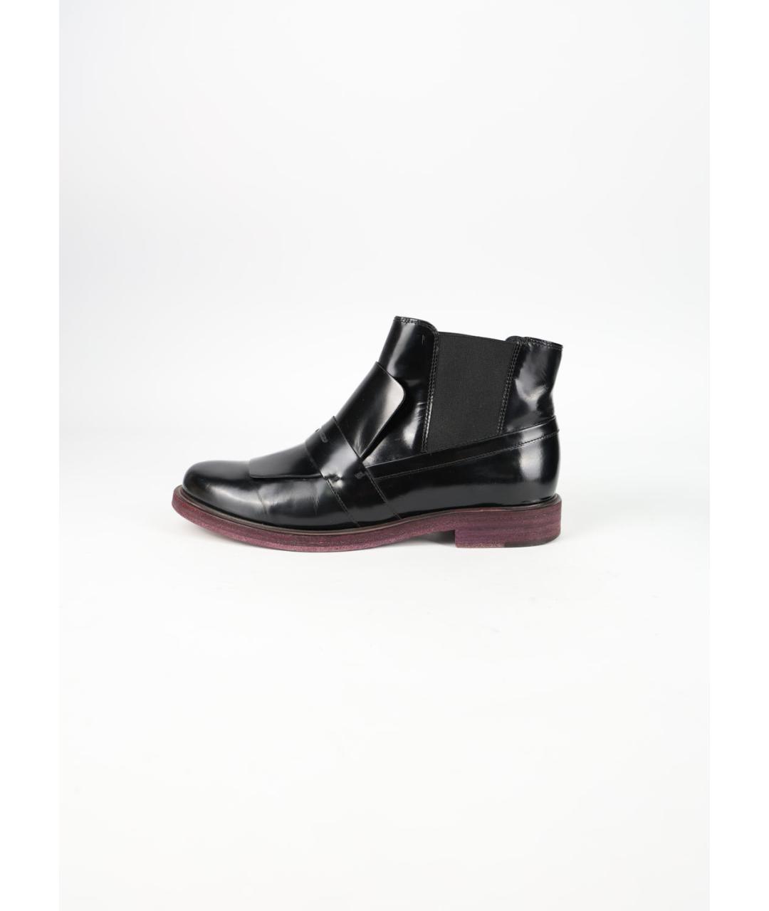 TOD'S Черные кожаные ботинки, фото 6