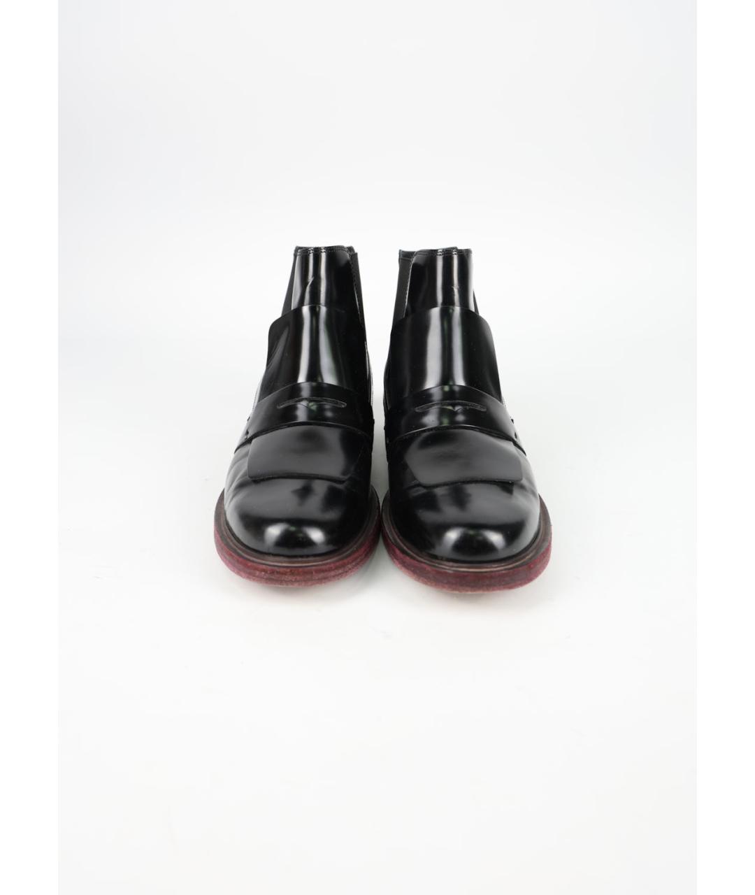 TOD'S Черные кожаные ботинки, фото 2