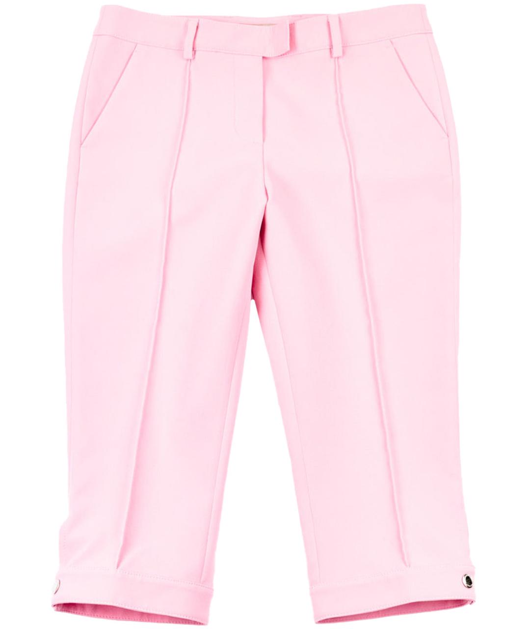 ERMANNO SCERVINO Розовые полиэстеровые бриджи, фото 1