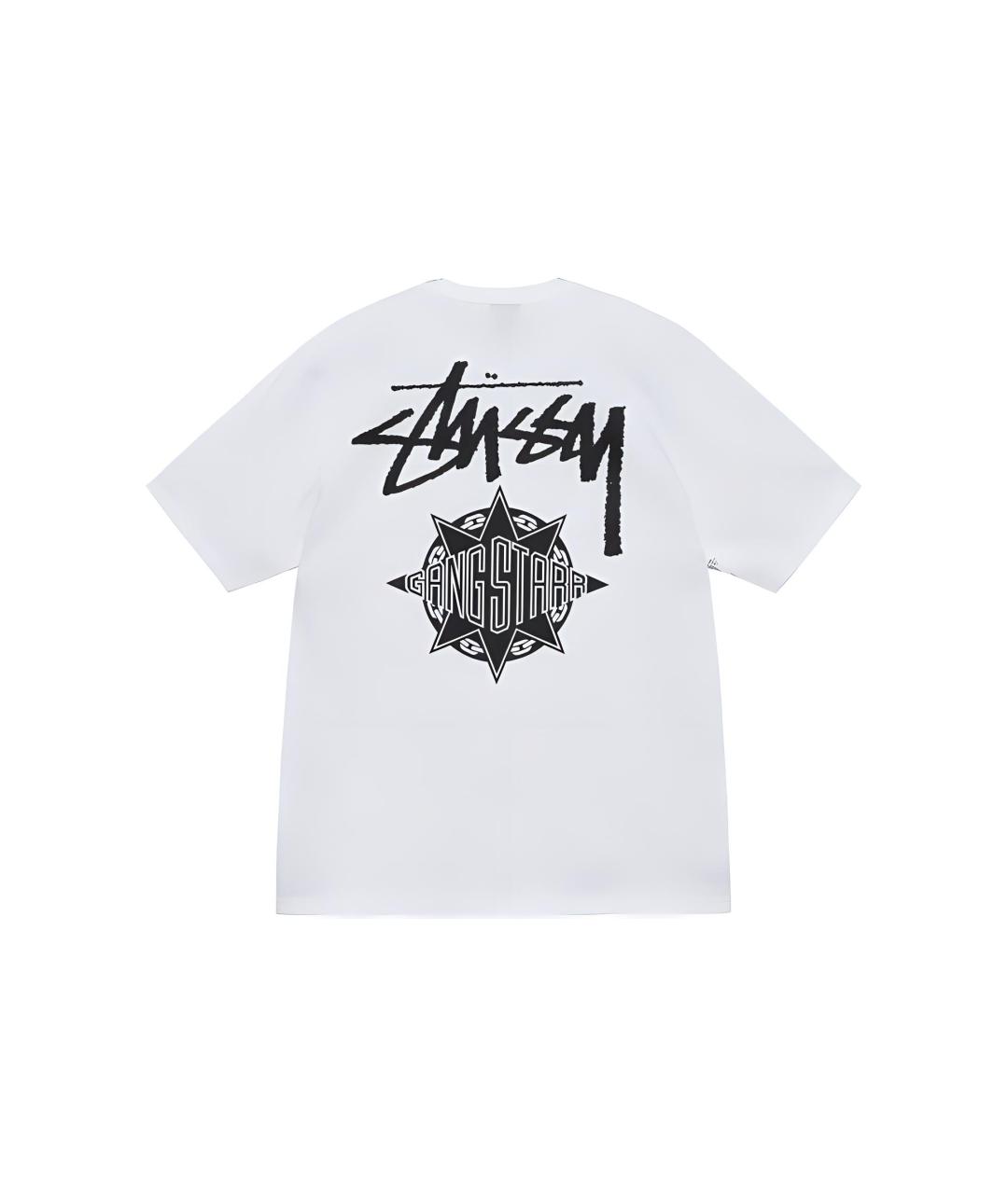 STUSSY Белая футболка, фото 2