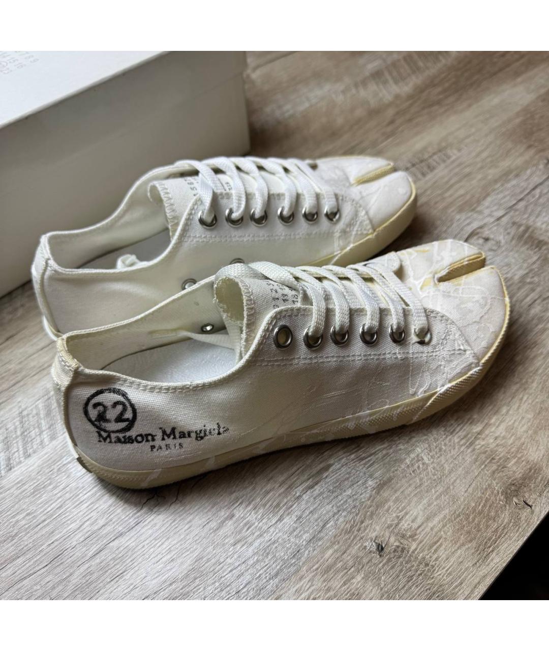 MAISON MARGIELA Белые текстильные кеды, фото 5