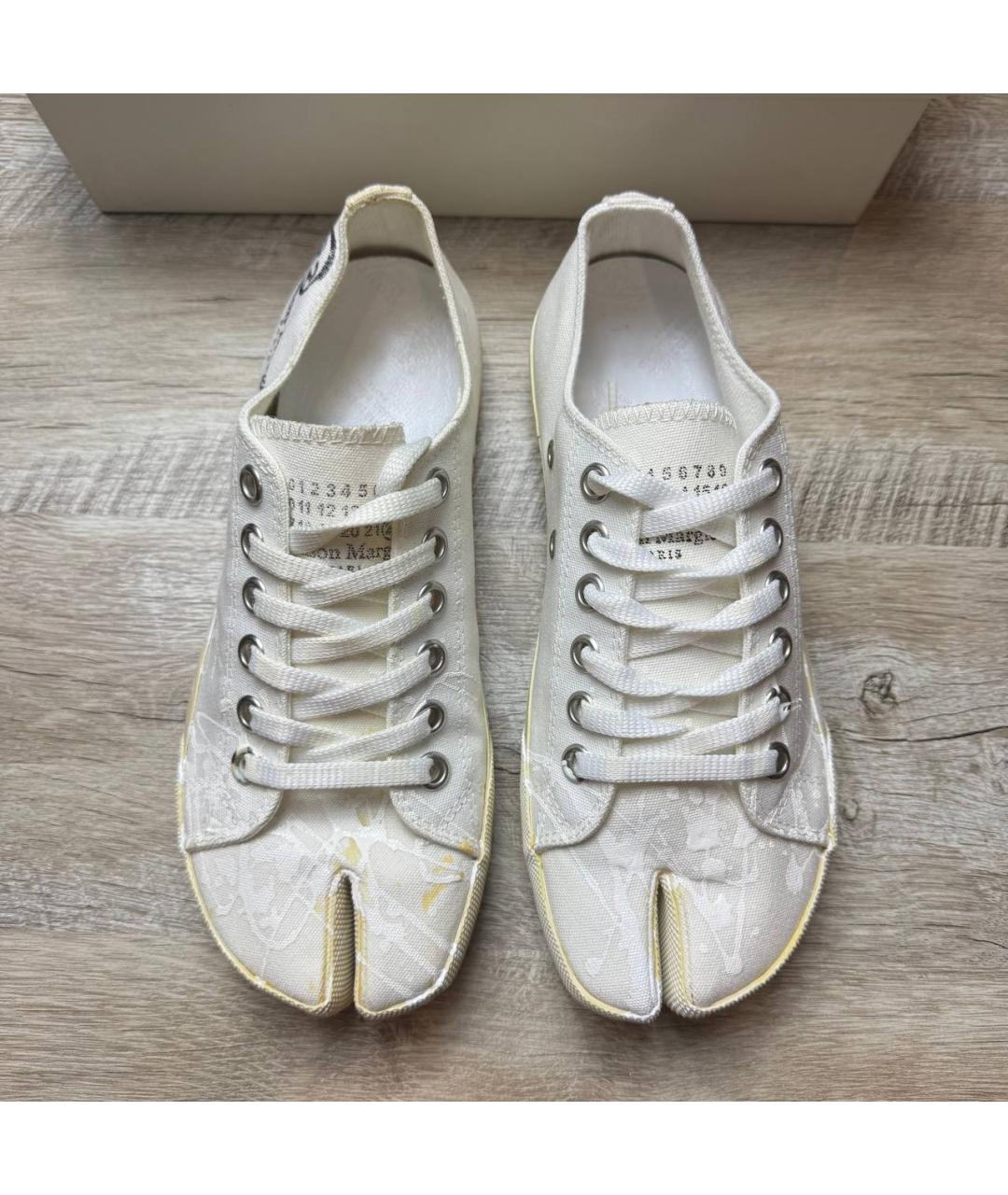 MAISON MARGIELA Белые текстильные кеды, фото 4