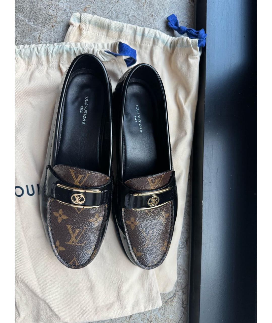 LOUIS VUITTON Коричневые кожаные лоферы, фото 3