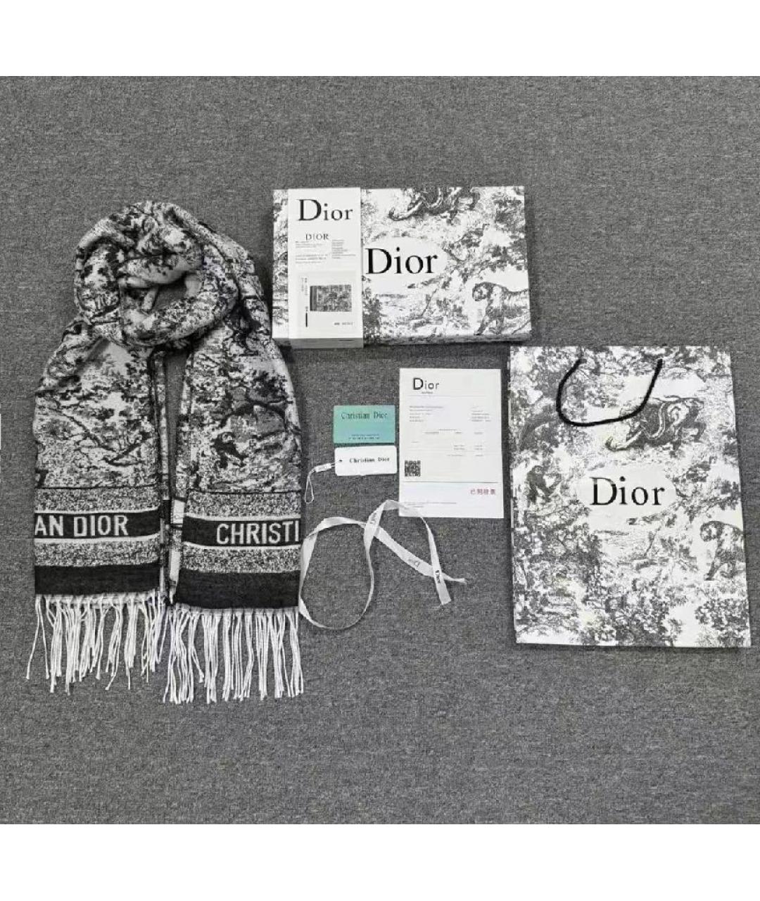 CHRISTIAN DIOR Шерстяной шарф, фото 4