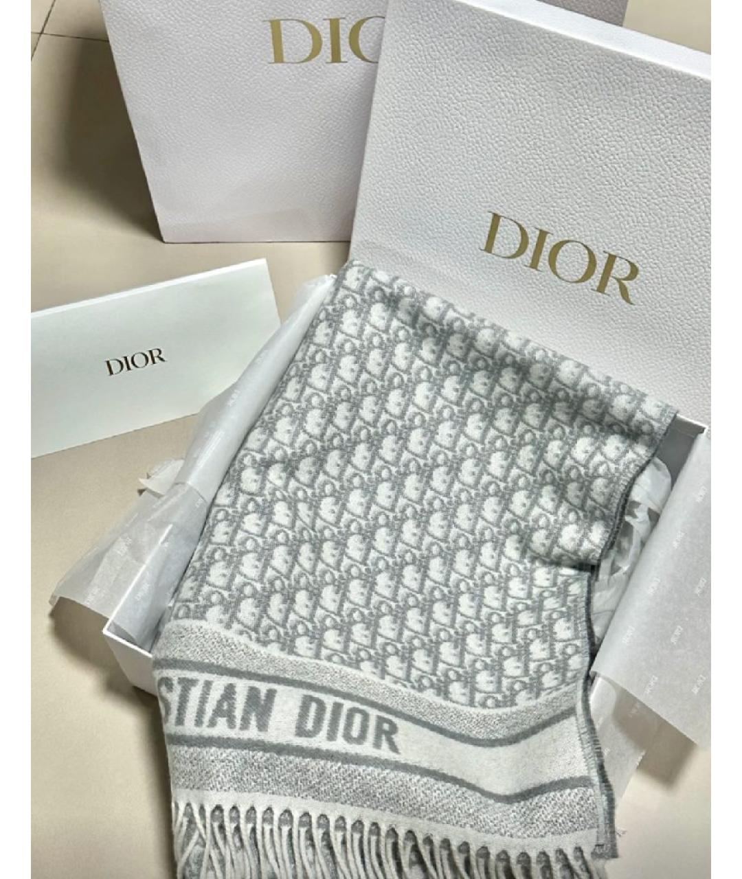 CHRISTIAN DIOR Кашемировый шарф, фото 3