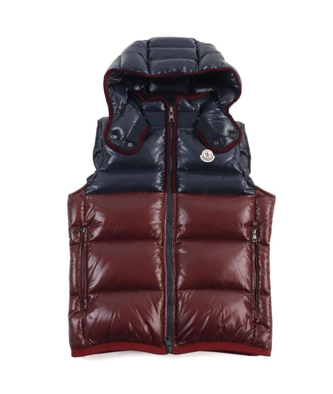 MONCLER Бордовый жилет, фото 9
