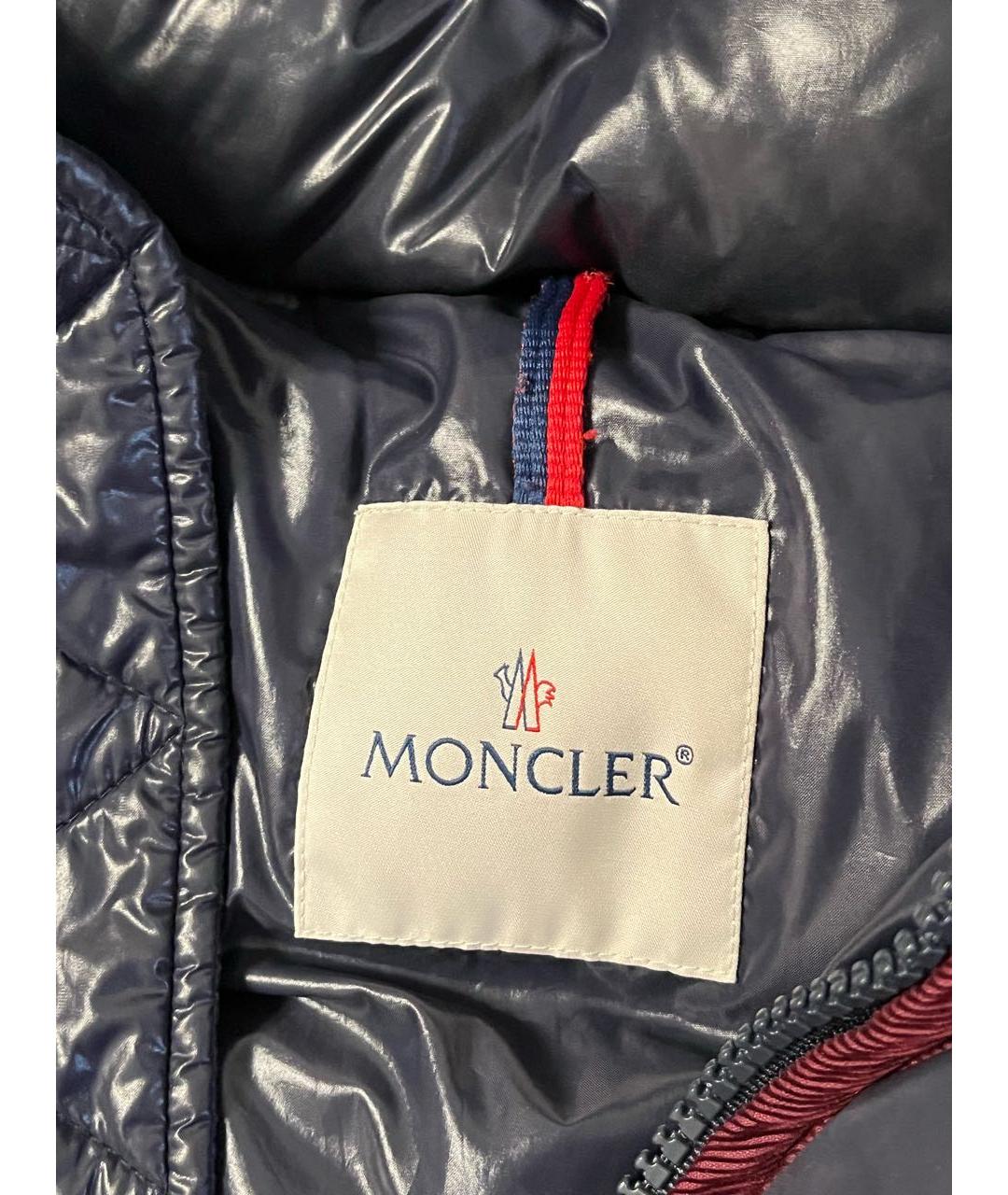 MONCLER Бордовый жилет, фото 5