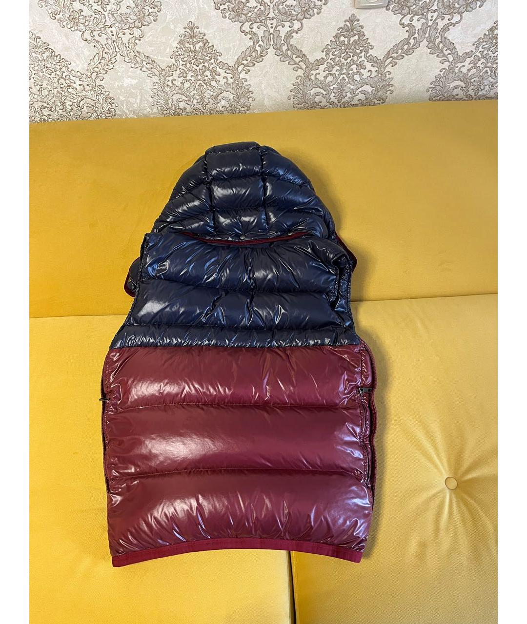 MONCLER Бордовый жилет, фото 4