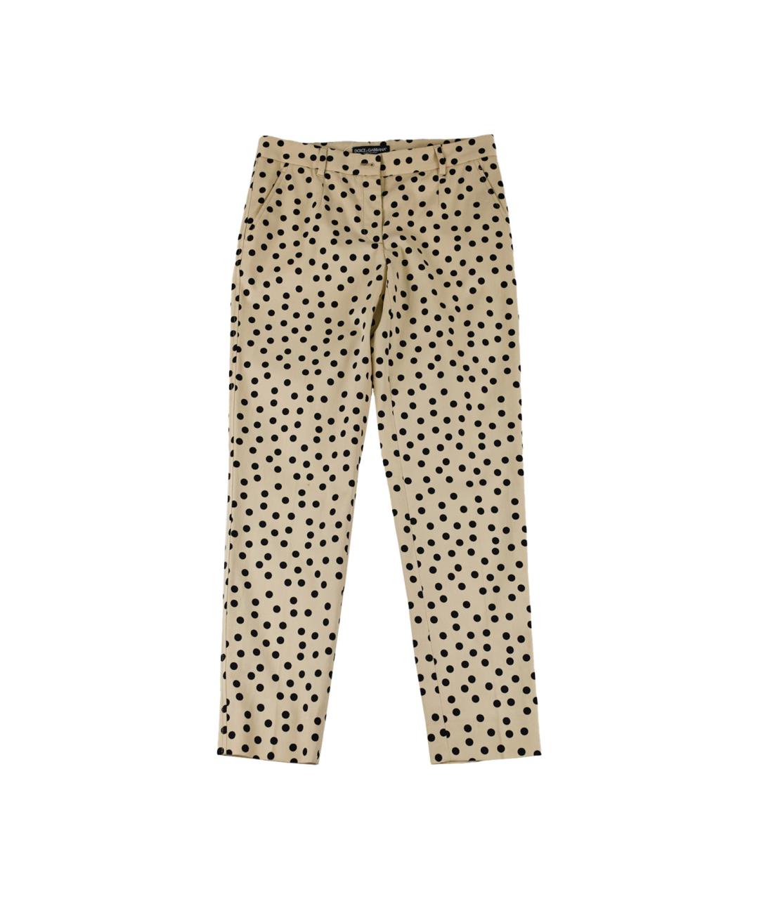 DOLCE&GABBANA Мульти хлопковые прямые брюки, фото 5