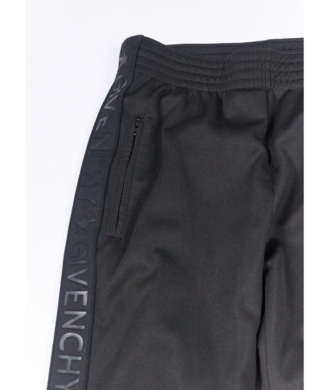 GIVENCHY Черные полиэстеровые прямые брюки, фото 4