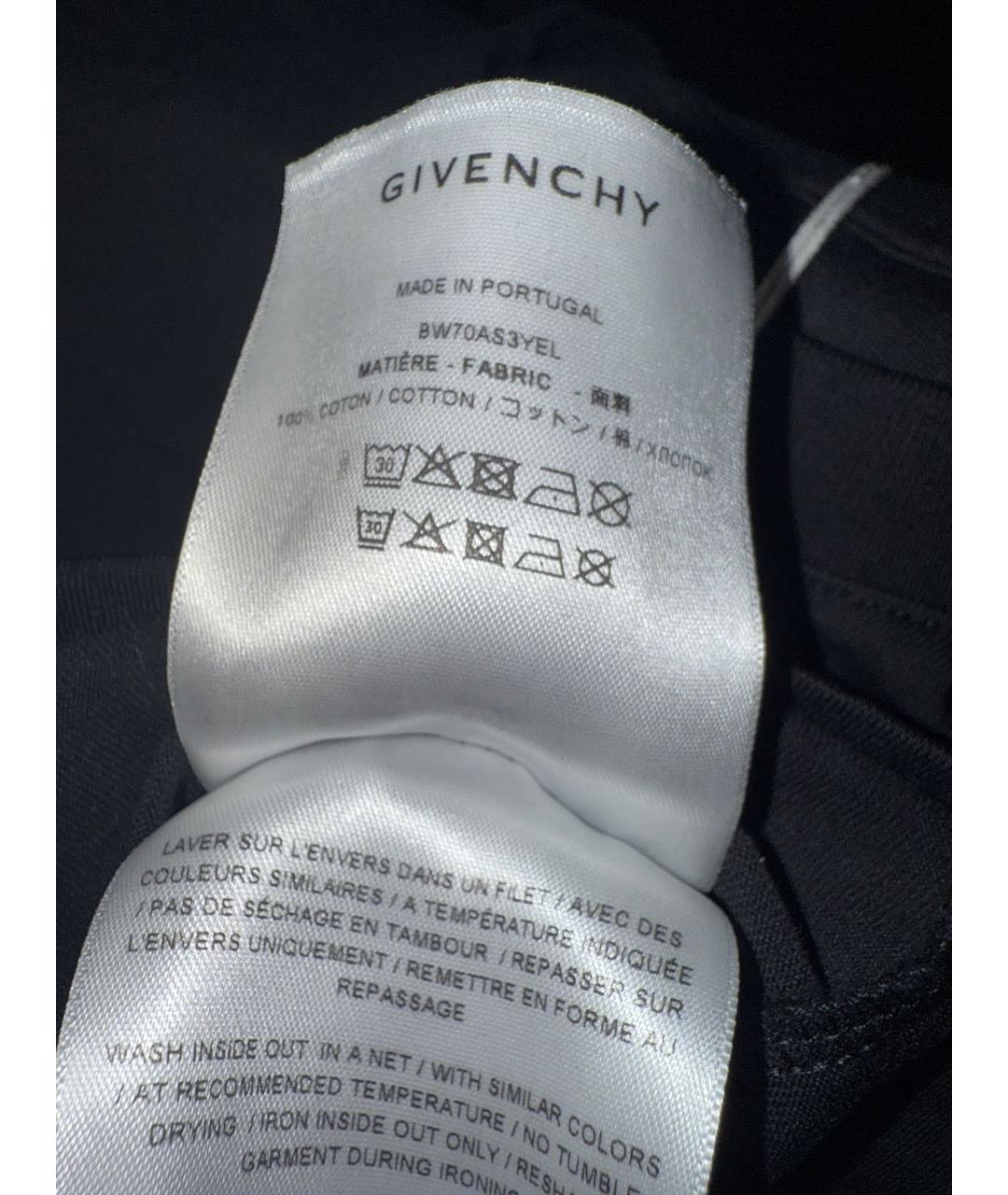 GIVENCHY Черная хлопковая футболка, фото 5
