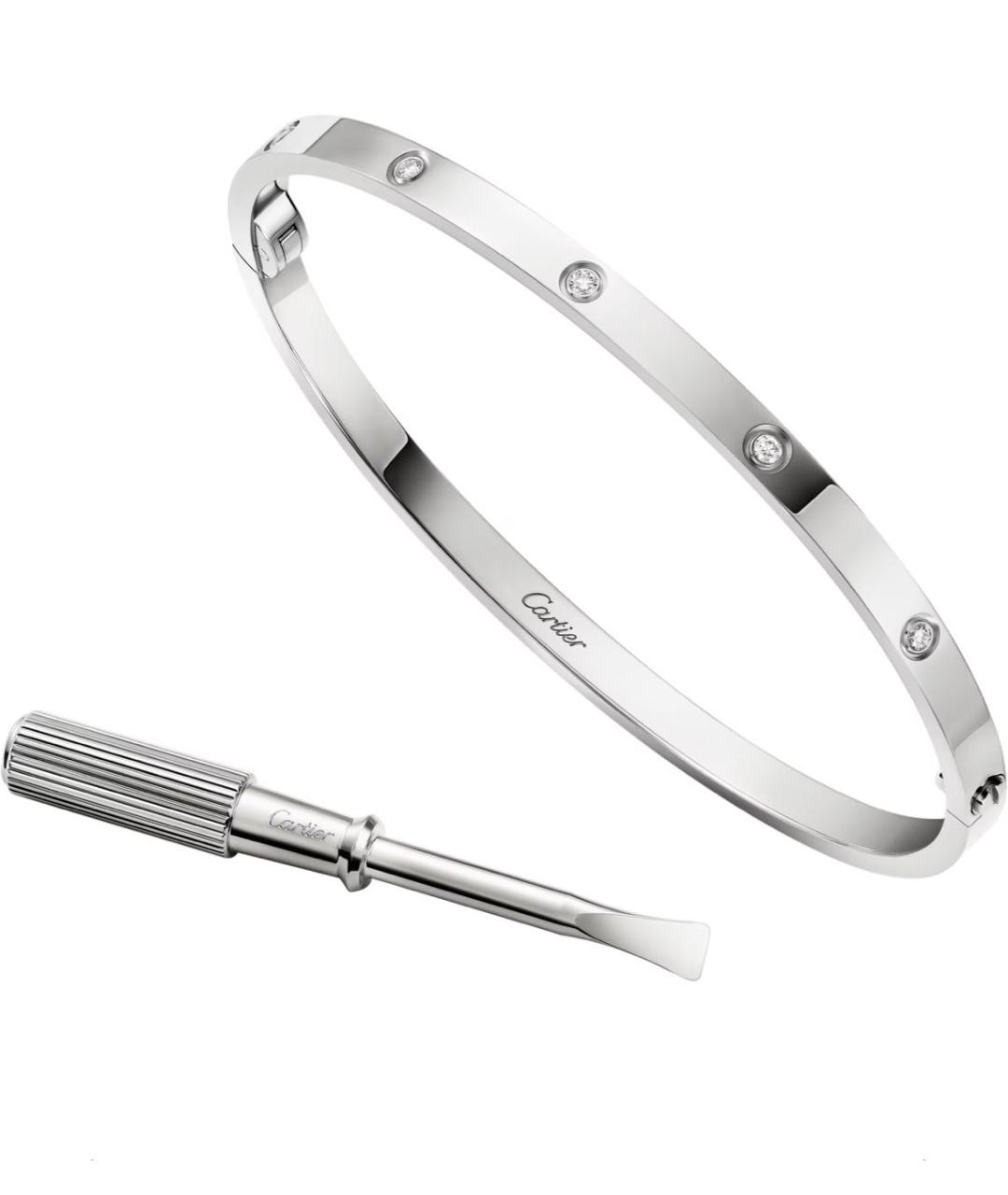 CARTIER Белый браслет из белого золота, фото 2