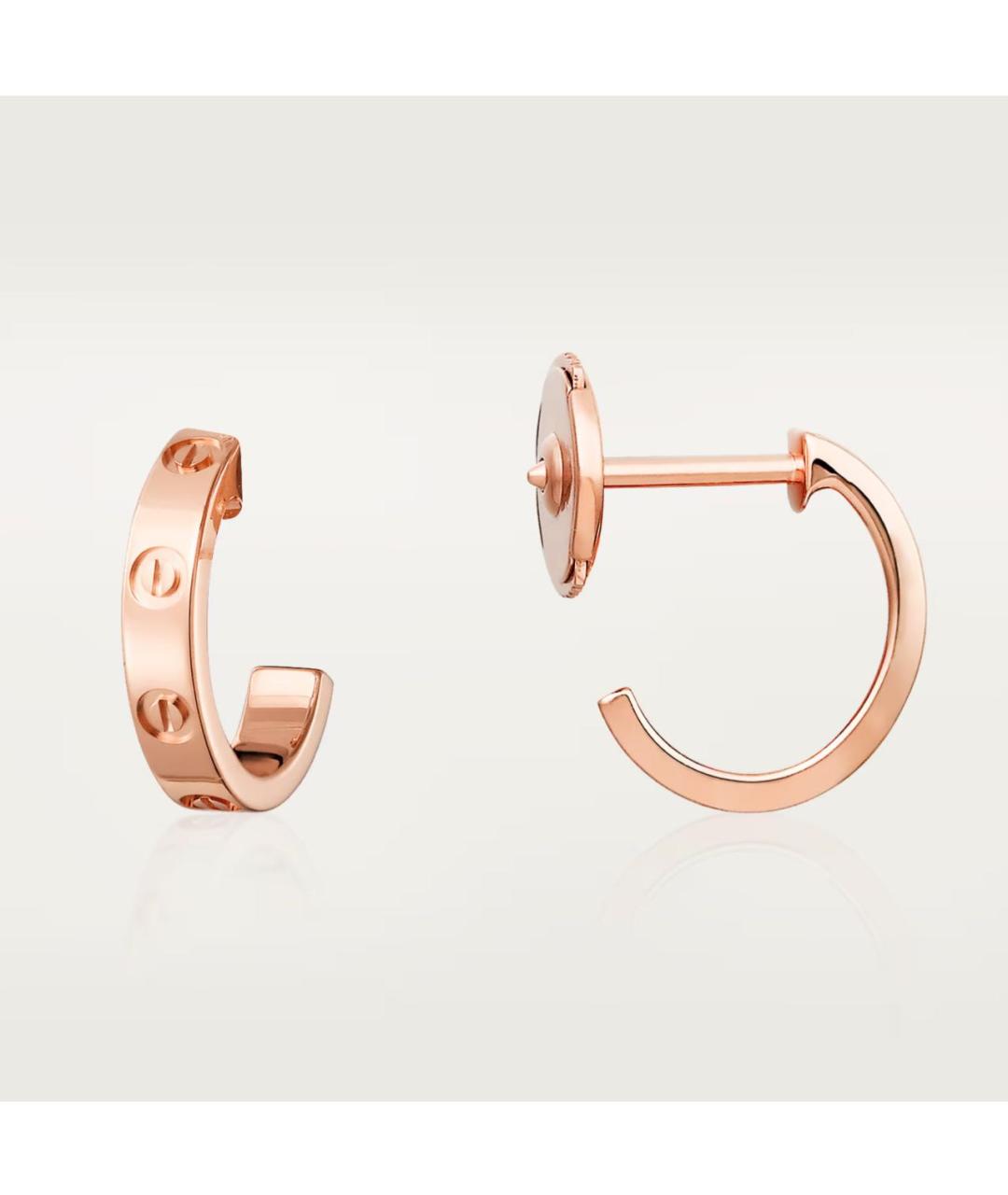 CARTIER Золотые серьги из розового золота, фото 4